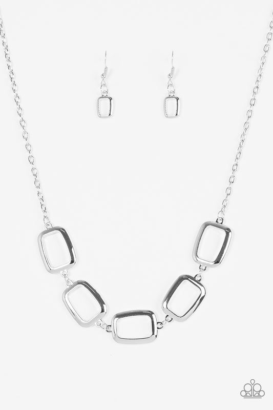 Gorgeously Geometric - Silver Necklace