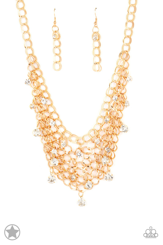Fishing for Compliments - Gold Necklace Paparazzi Accessories Blockbuster