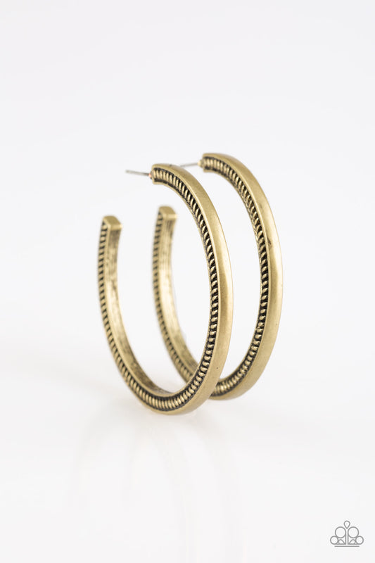 This is my Tribe - Brass Hoops Earrings