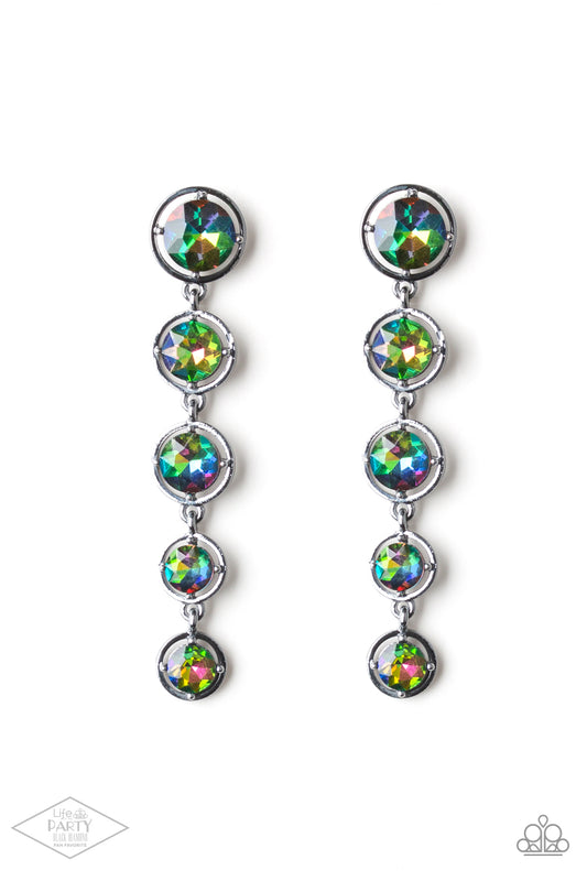 Drippin In Starlight - Multi Oil Spill Post Earrings Paparazzi Accessories