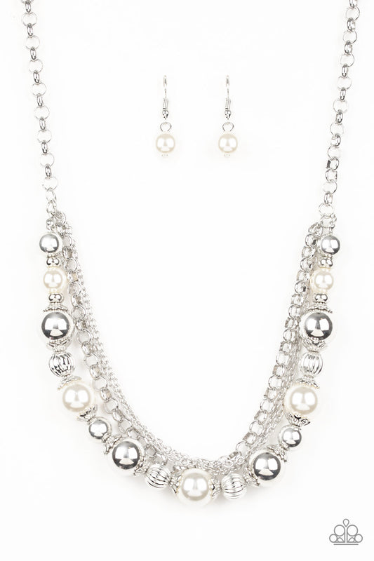 5th Avenue Romance - White Necklace Paparazzi Accessories