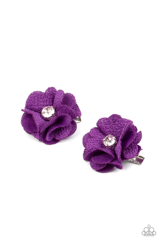 Watch Me Bloom - Purple Flower Hair Clip Paparazzi Accessories