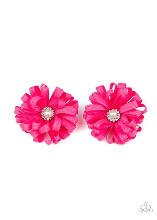 Ribbon Reception - Pink Flower Hair Clip Paparazzi Accessories