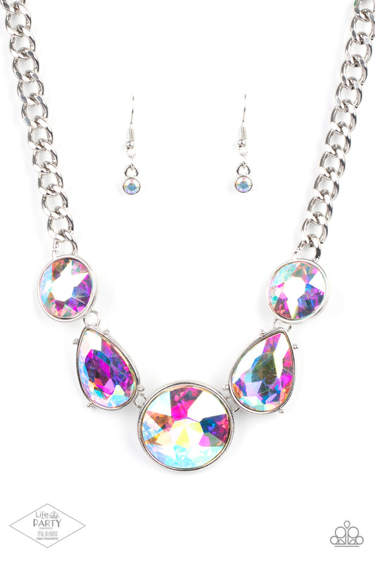 All The Worlds My Stage - Multi Iridescent Necklace Paparazzi Accessories