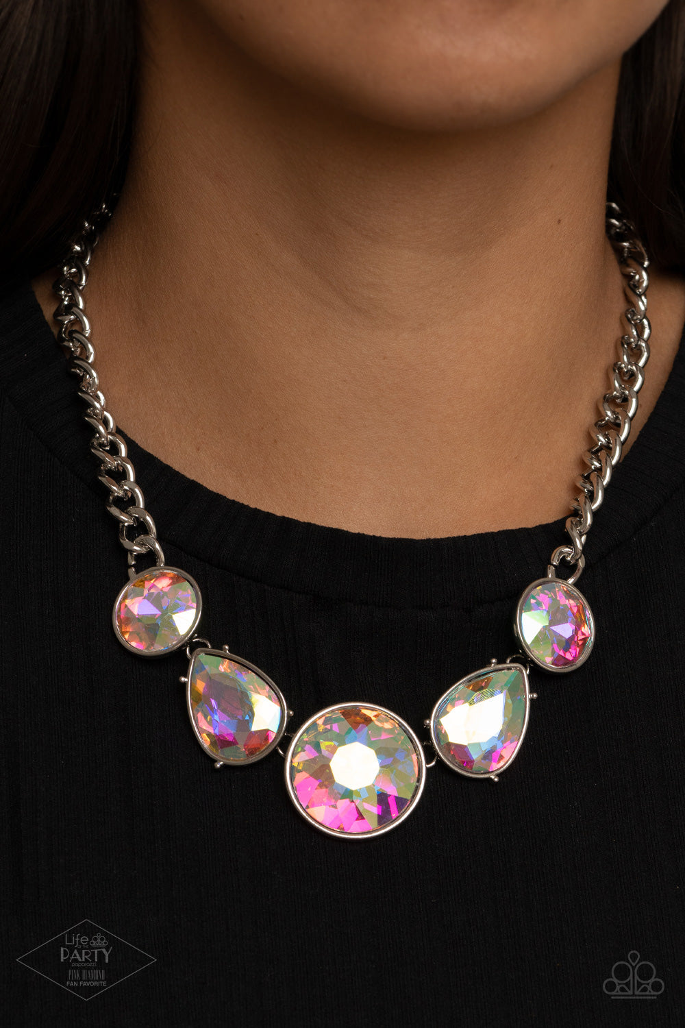 All The Worlds My Stage - Multi Iridescent Necklace Paparazzi Accessories