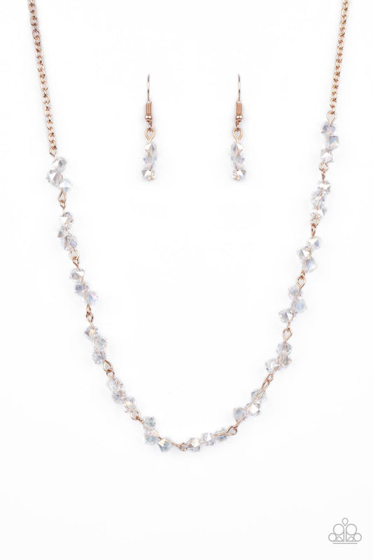 Incredibly Iridescent - Rose Gold Necklace Paparazzi Accessories