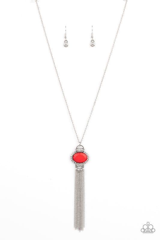 What GLOWS Up - Red Necklace Paparazzi Accessories