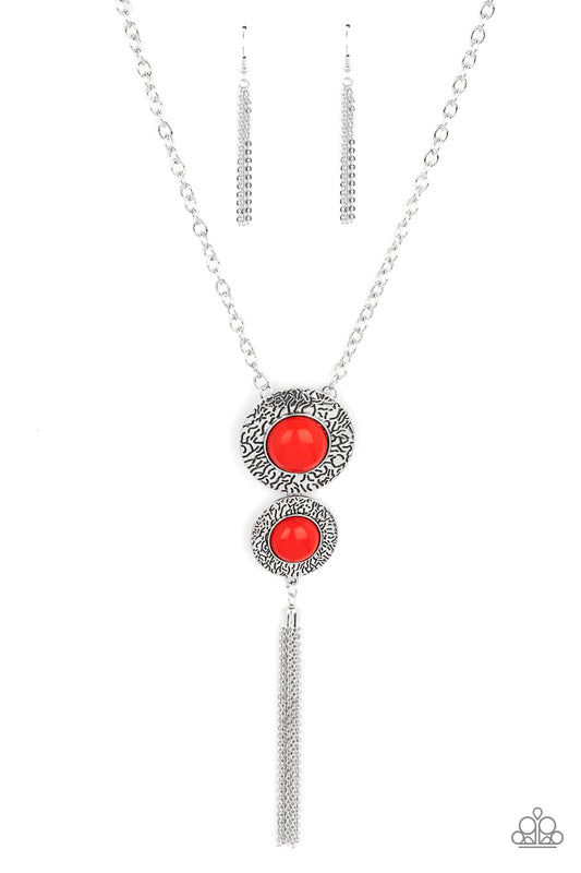 Abstract Artistry - Red Necklace Paparazzi Accessories