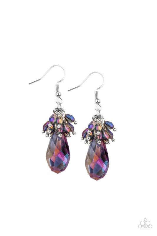 Well Versed in Sparkle - Purple Earrings Paparazzi Accessories