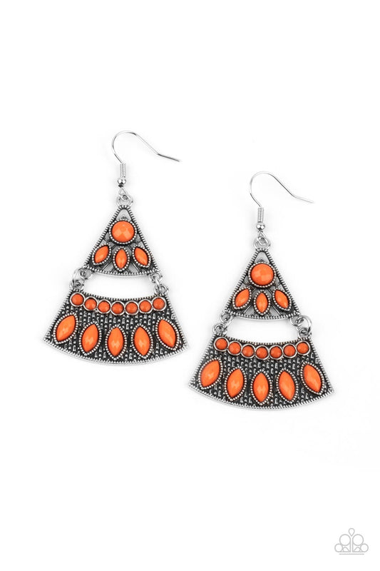 Desert Fiesta - Orange Earrings Paparazzi Accessories