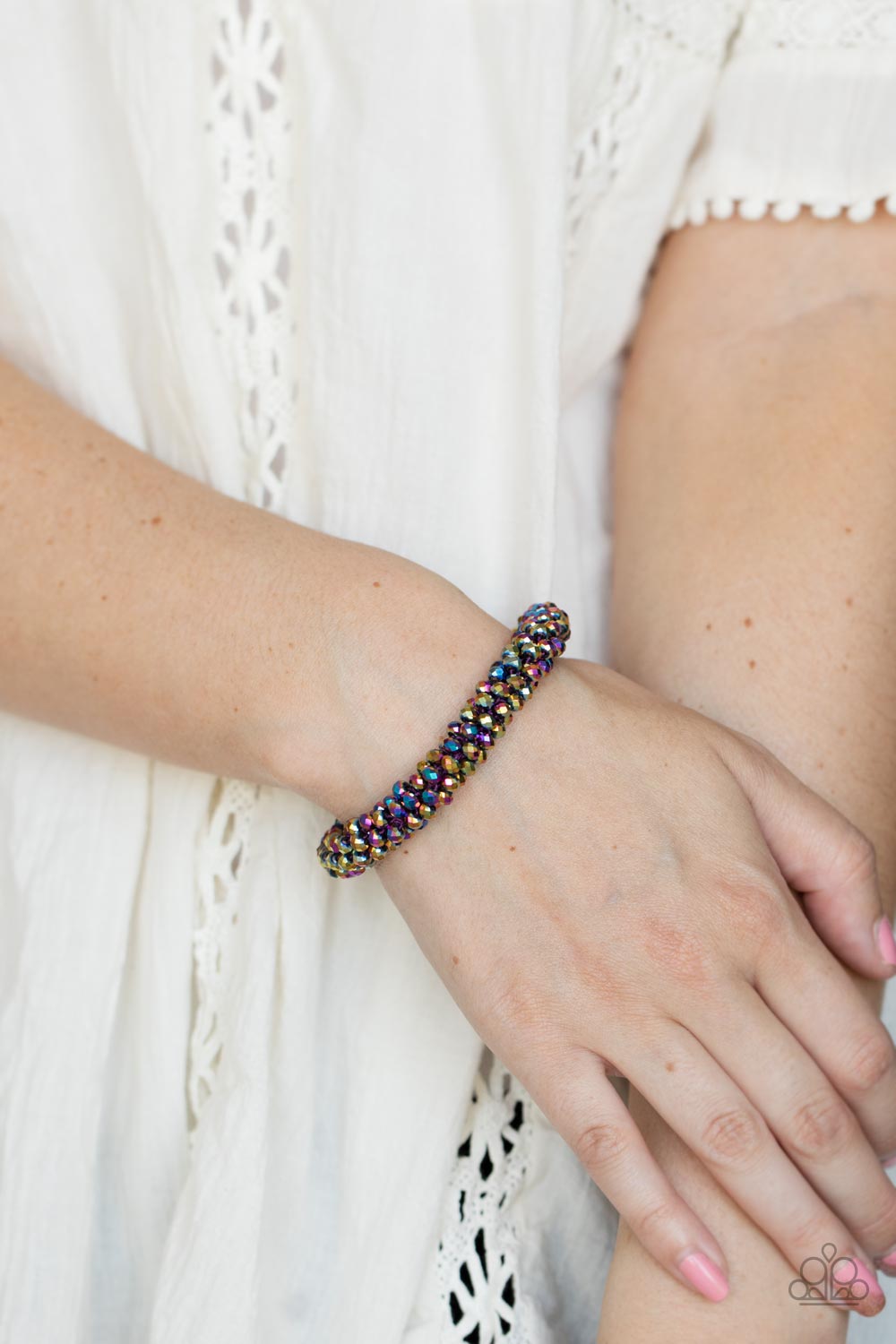 Wake Up and Sparkle - Multi Oil Spill Bracelet Paparazzi Accessories