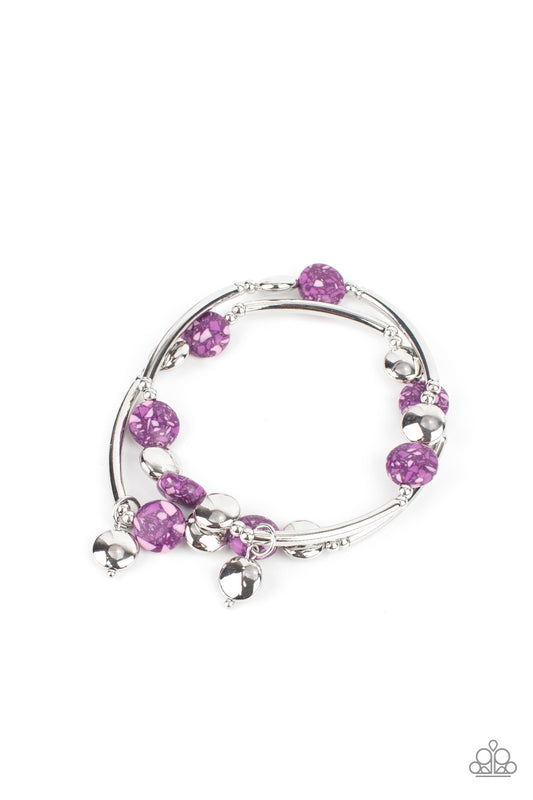 Terrazzo Territory - Purple Bracelet Paparazzi Accessories