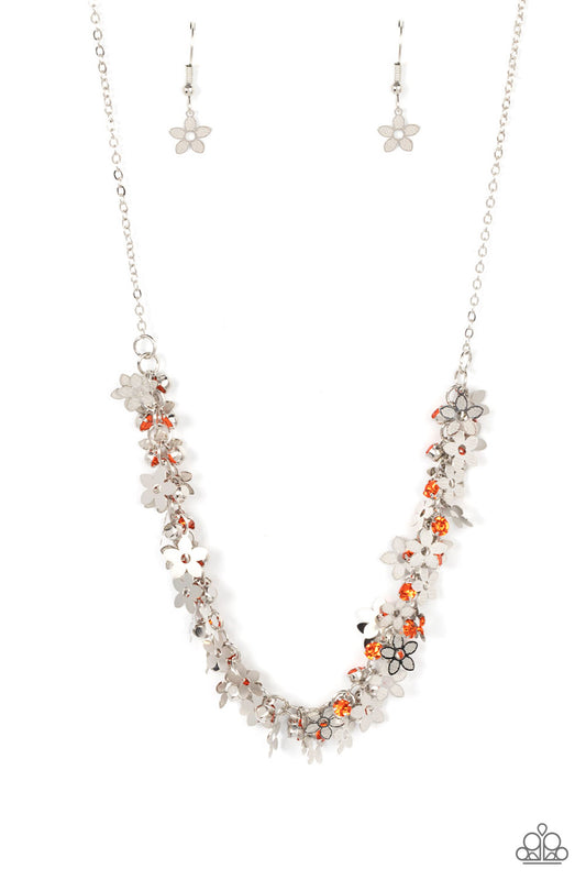 Fearlessly Floral - Orange Necklace