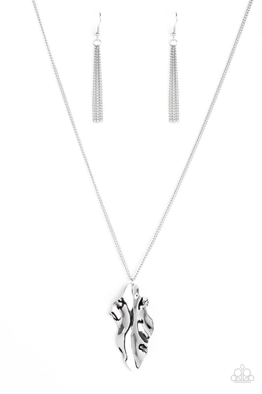 Fiercely Fall - Silver Necklace Paparazzi Accessories