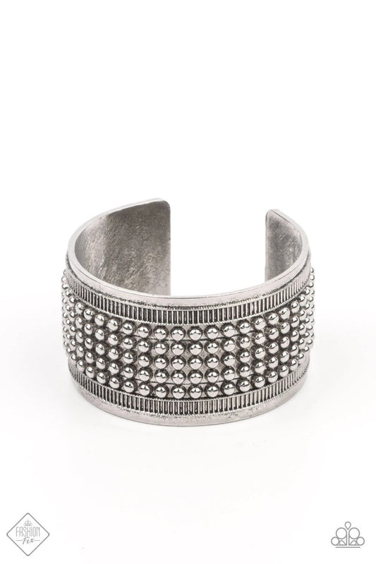 Bronco Bust - Silver Cuff Bracelet Paparazzi Accessories