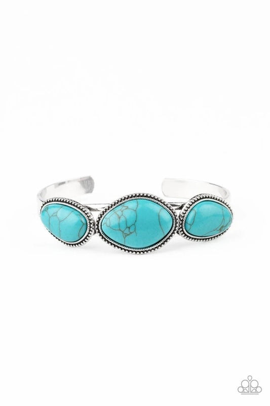 Stone Solace - Blue Turquoise Stone Bracelet Paparazzi Accessories