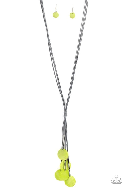 Tidal Tassels- Green Necklace Paparazzi Accessories