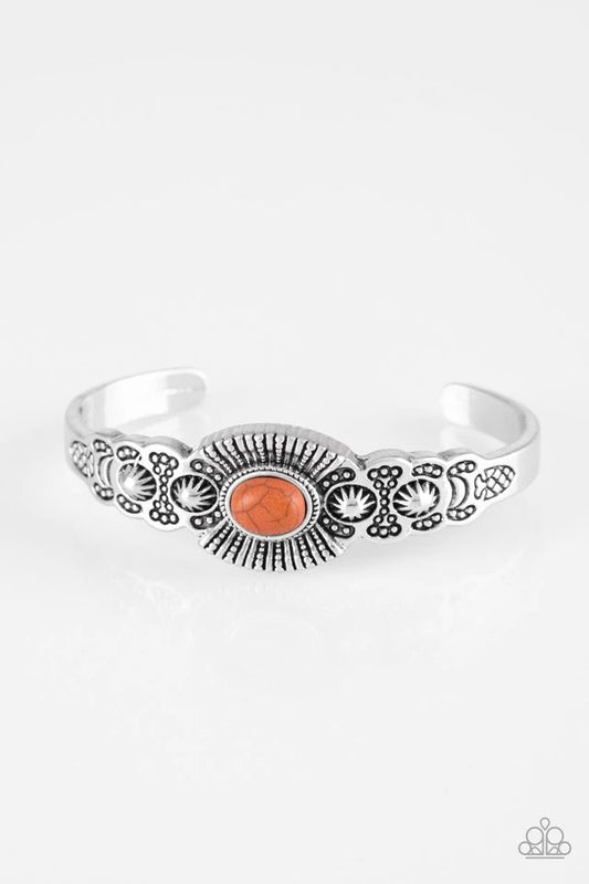 Wide Open Mesas - Orange Stone Bracelet Paparazzi Accessories