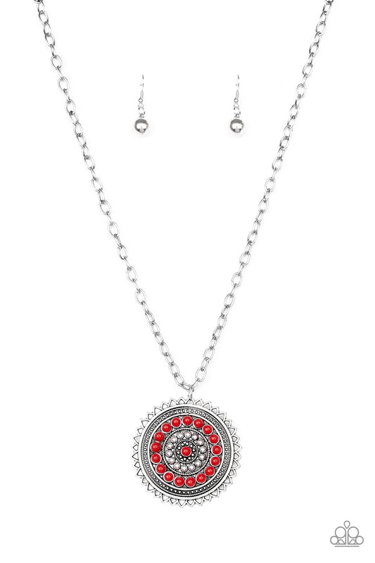 Lost SOL - Red Necklace Paparazzi Accessories