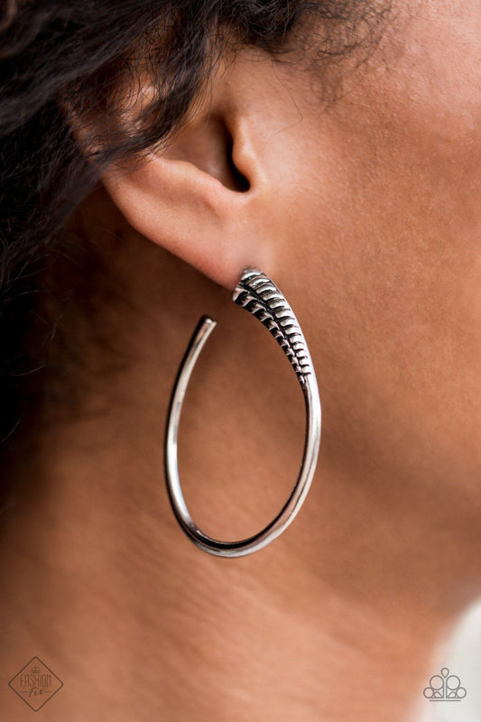 Fully Loaded - Silver Hoop Earrings Paparazzi Accessories