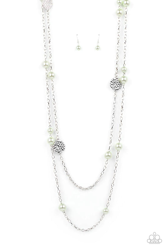 Sublime Awakening - Green Pearl Necklace Paparazzi Accessories